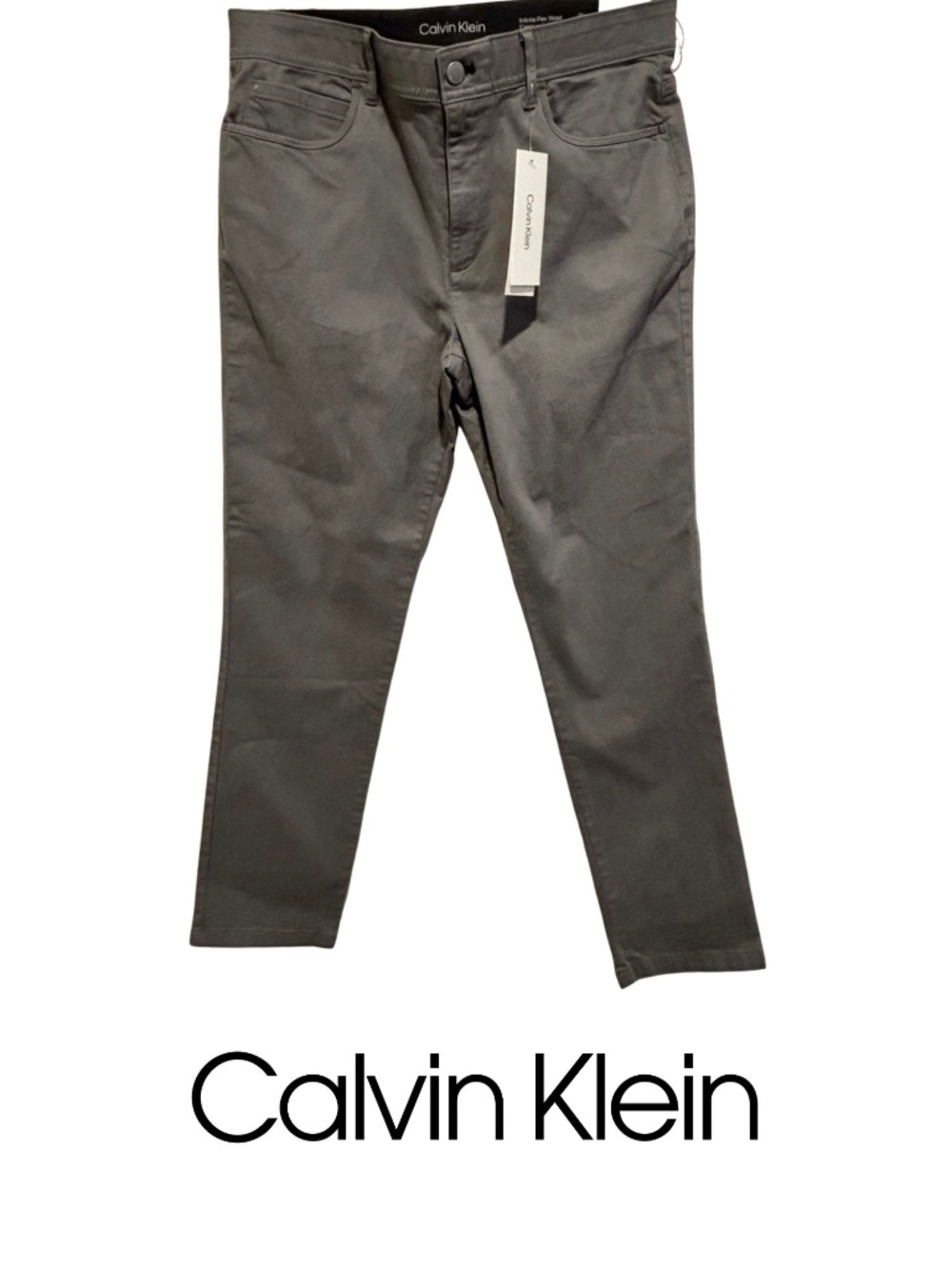 Calvin Klein Men’s Infinite Flex Waist Grey Pants